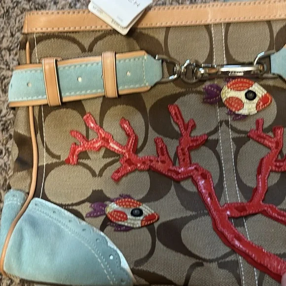 COACH Leather Y2K NWT Fish Under The Sea Satchel Purse Handbag  ONLY NWT ON POSH - Picture 15 of 15